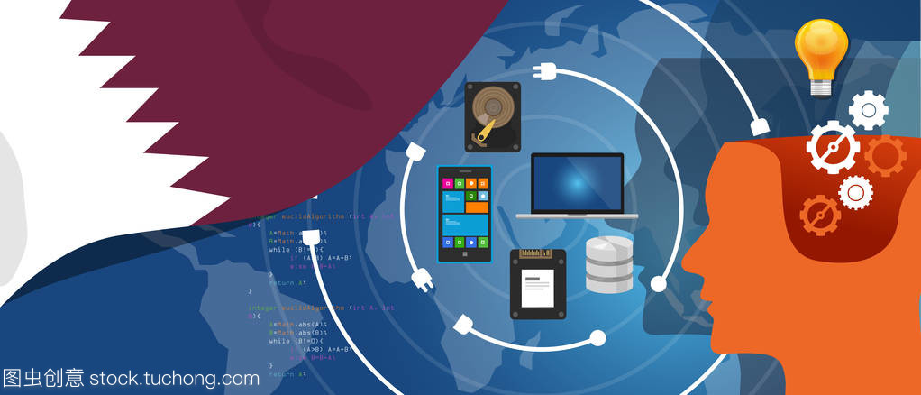 卡塔尔信息技术数字基础设施连接业务数据通过使用计算机软件电子创新的互联网网络